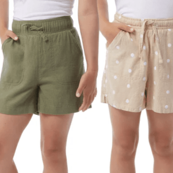 KIT INFANTIL COM 2 BERMUDINHAS EM LINHO VERDE E BEGE DE BOLINHAS 32º DEGREEZ COOL