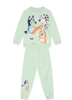 CONJUNTO INFANTIL BRANDILI MOLETOM PELUCIADO VERDE BLUEY