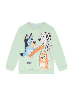 CONJUNTO INFANTIL BRANDILI MOLETOM PELUCIADO VERDE BLUEY