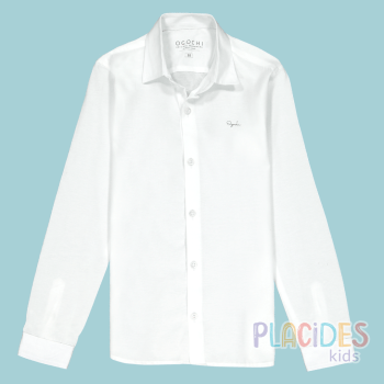 CONJUNTO INFANTIL OGOCHI CALÇA E CAMISA SOCIAL BRANCA MANGA LONGA