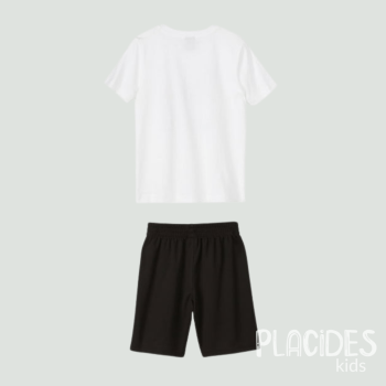 CONJUNTO INFANTIL VERÃO ESPORTIVO PUMA PRETO COM BRANCO