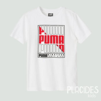 CONJUNTO INFANTIL VERÃO ESPORTIVO PUMA PRETO COM BRANCO