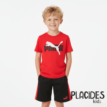 CONJUNTO INFANTIL VERÃO ESPORTIVO PUMA PRETO COM VERMELHO CONJUNTO INFANTIL VERÃO ESPORTIVO PUMA PRETO COM VERMELHO