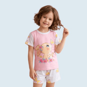 PIJAMA INFANTIL COLORIDO COELHINHA