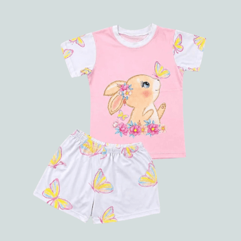 PIJAMA INFANTIL COLORIDO COELHINHA