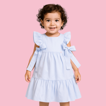 VESTIDO INFANTIL ALFAIATARIA LUXO ISABELLA LISO BRANCO
