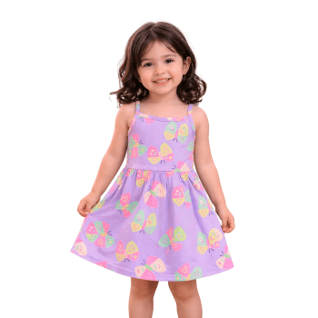 VESTIDO INFANTIL BRANDILI LILAS BORBOLETAS