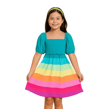 VESTIDO INFANTIL KUKIE PRIMAVERA VERÃO AIR FLOW