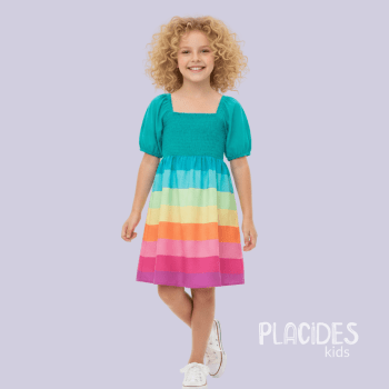 VESTIDO INFANTIL KUKIE PRIMAVERA VERÃO AIR FLOW