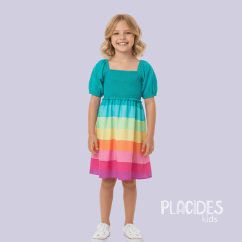 VESTIDO INFANTIL KUKIE PRIMAVERA VERÃO AIR FLOW