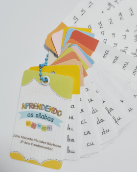 CHAVEIRO DE SILABAS PARA ALFABETIZAÇÃO INFANTIL MATERIAL DE APOIO PEDAGOGICO ESCOLAR