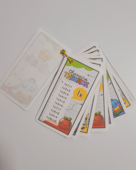CHAVEIRO DE TABUADA INFANTIL EDUCATIVO MATERIAL DE APOIO PEDAGOGICO ESCOLAR