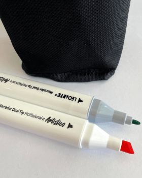 ESTOJO DE CANETINHAS MARCADORES HIDROCOR ESCOLAR PONTA DUPLA 12 CORES
