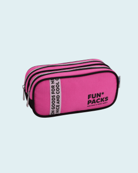 KIT MOCHILA COM ESTOJO JUVENIL PASSEIO ESCOLAR ROSA SEANITE