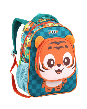 KIT MOCHILA PASSEIO DE COSTAS E LANCHEIRA TIGRE ZOOP SEANITE