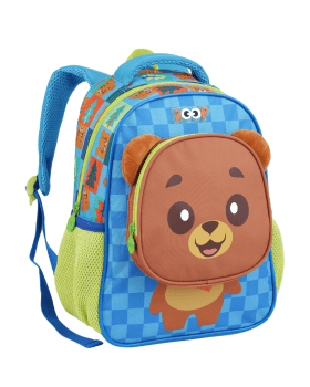 KIT MOCHILA PASSEIO DE COSTAS E LANCHEIRA URSO ZOOP SEANITE