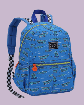 MOCHILA INFANTIL PASSEIO ESCOLAR AZUL JACARÉ ZOOP MOCHILA INFANTIL PASSEIO ESCOLAR AZUL JACARÉ ZOOP