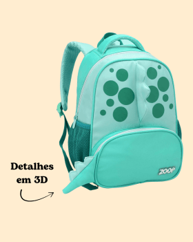 MOCHILA INFANTIL PASSEIO ESCOLAR VERDE DINOSSAUROS ZOOP