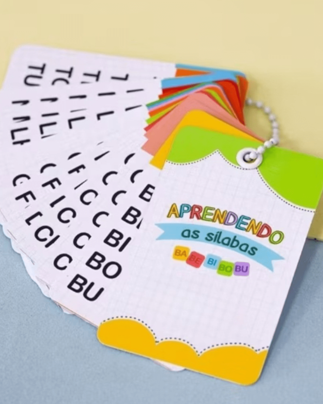 CHAVEIRO DE SILABAS PARA ALFABETIZAÇÃO INFANTIL MATERIAL DE APOIO PEDAGOGICO ESCOLAR