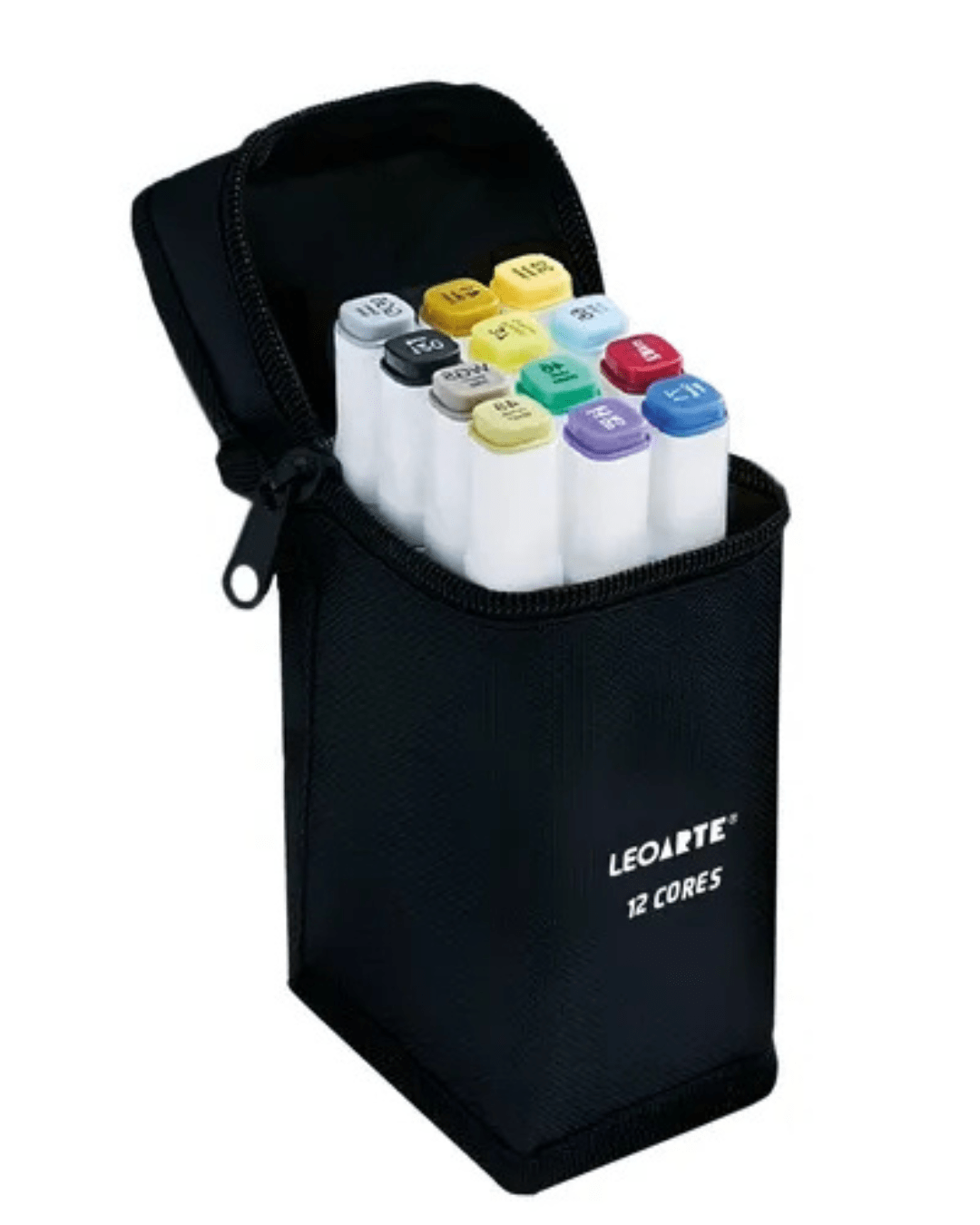 ESTOJO DE CANETINHAS MARCADORES HIDROCOR ESCOLAR PONTA DUPLA 12 CORES