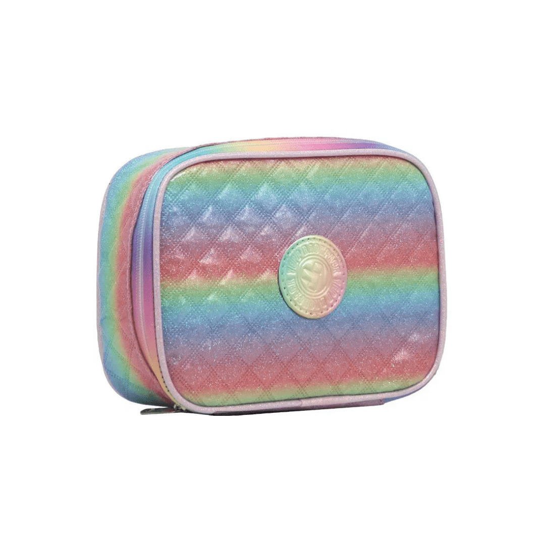 ESTOJO ORGANIZADOR ESCOLAR PORTA LAPIS E CANETAS COM 2 DIVISORIAS COLORIDO YEPP