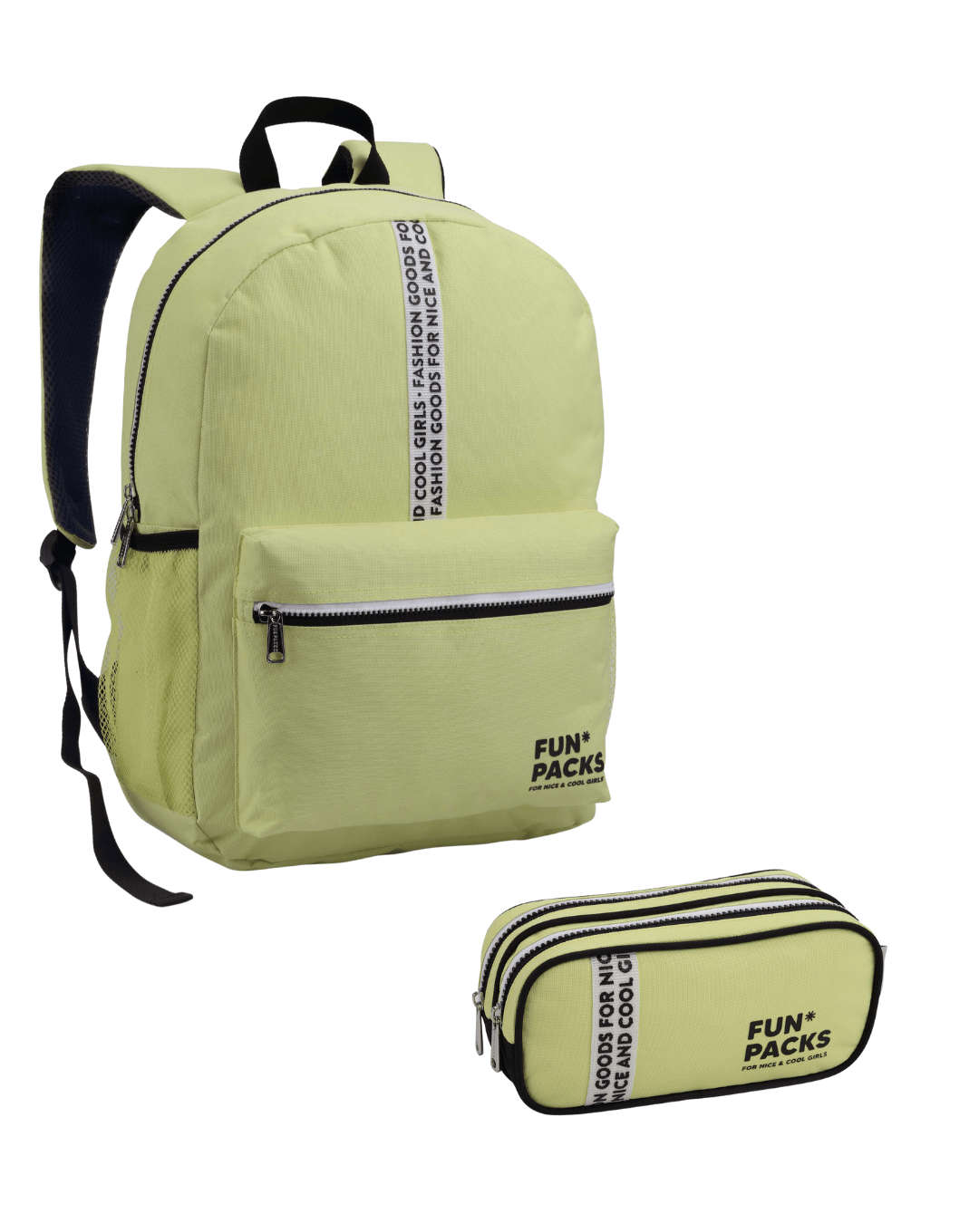 KIT MOCHILA COM ESTOJO JUVENIL PASSEIO ESCOLAR VERDE LIMA SEANITE