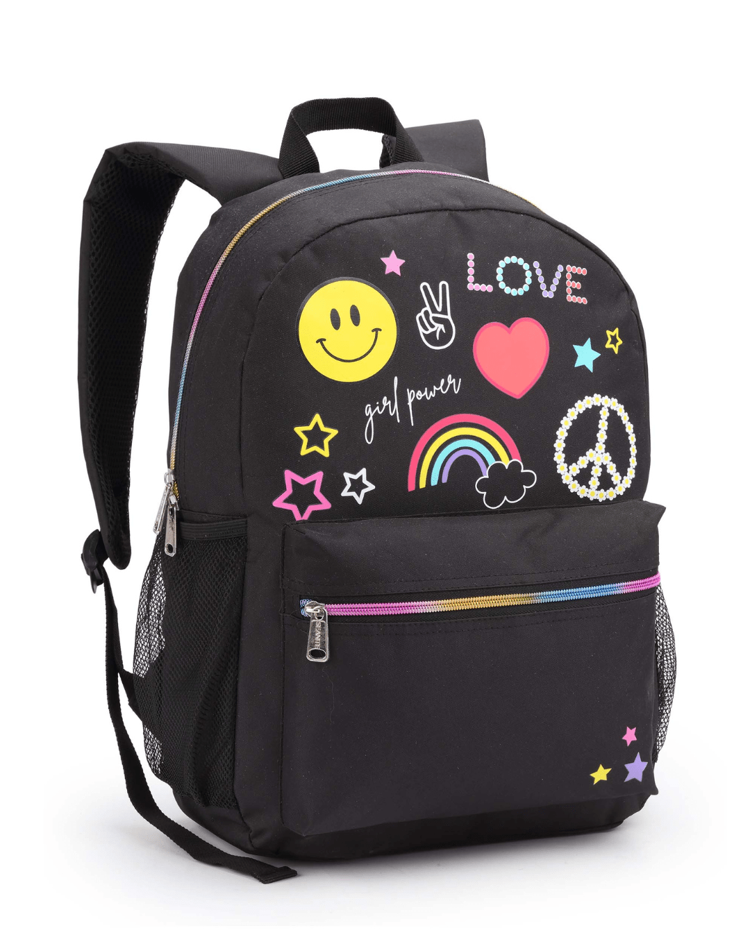 MOCHILA JUVENIL PASSEIO ESCOLAR PRETA GIRL POWER SEANITE